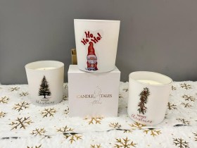 Χριστουγεννιάτικη λευκή ματ τριλογία ποτηριών